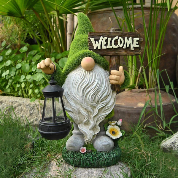 Outdoor Solar Resin Light Christmas Elf Dwarf Ornament Succulent Garden Garden Light Landscape Decoration