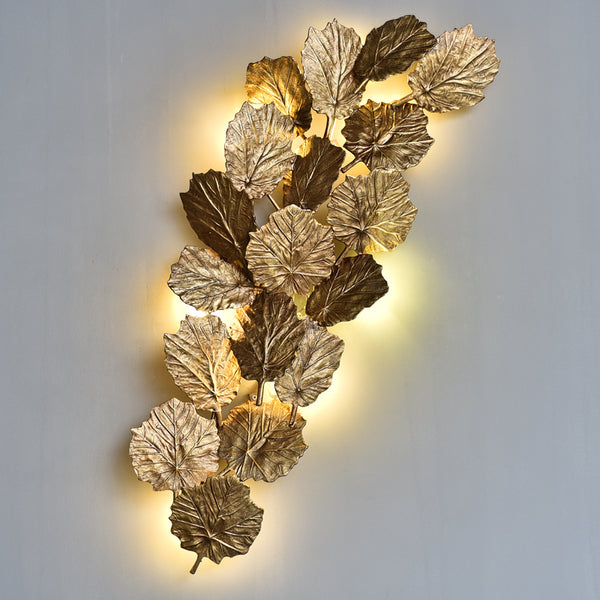 Creative art personality light luxury atmosphere high-end aisle corridor large wall lamp all copper background wall wall lamp living room wall lamp