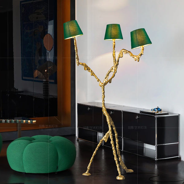 Italian edra Ines light luxury floor lamp post-modern all-copper branch artistic sense creative living room floor lamp