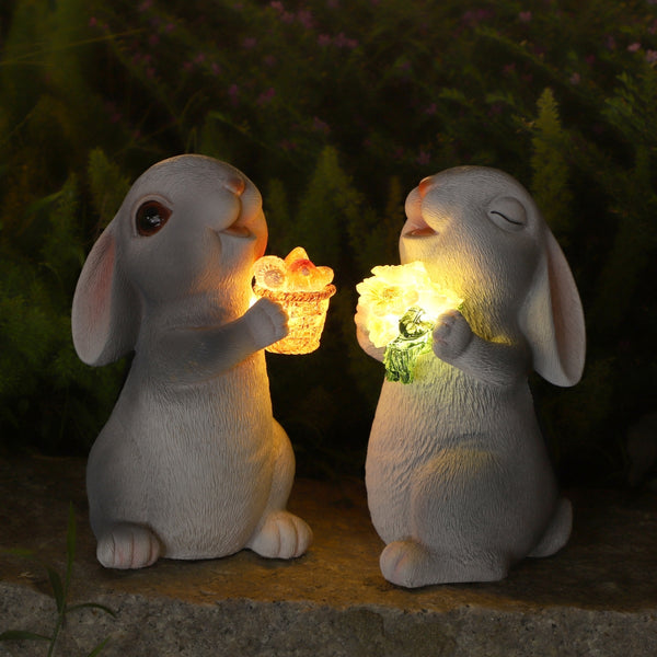 Solar Simulation Animal Garden Light Cute Bouquet Butterfly Rabbit Balcony Garden Outdoor Decoration Landscape Ornament