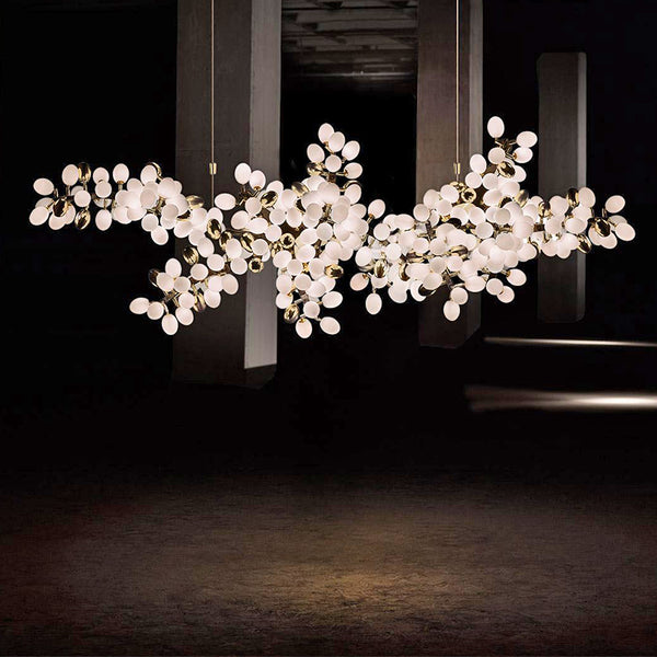 Nordic Modern Light Luxury Restaurant Villa Living Room Hotel Lobby Bar Front Desk Engineering Grape String Crystal Chandelier