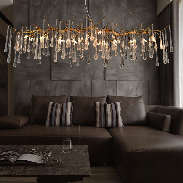 French light luxury dining room chandelier living room crystal lamp modern European bedroom art atmosphere island tea room full copper lamp