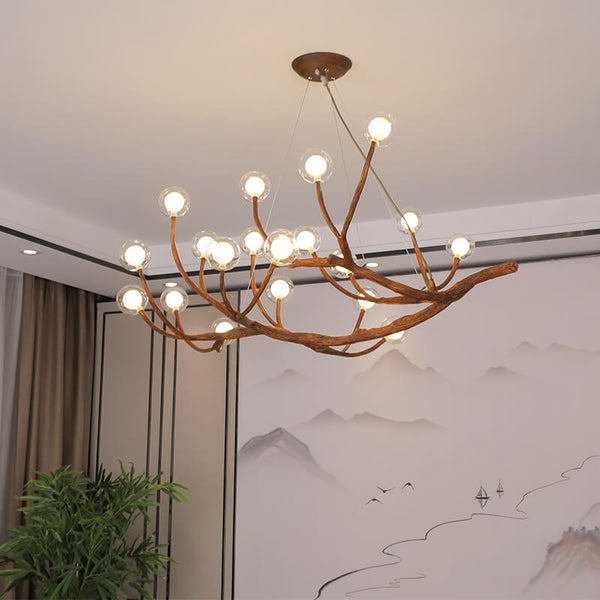 New Chinese Style Retro Branch Decoration Chandelier