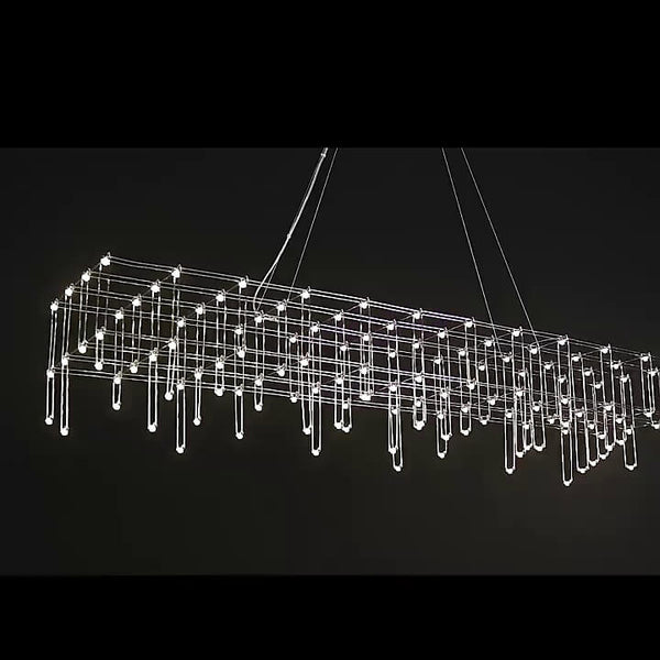 Nordic Long Starry Led Light Cube Chandelier