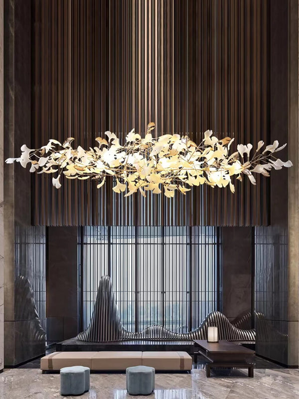 Designer Ginkgo Leaf Decoration Chandelier