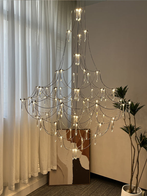 Italian Light Luxury Living Room Starry Chandelier