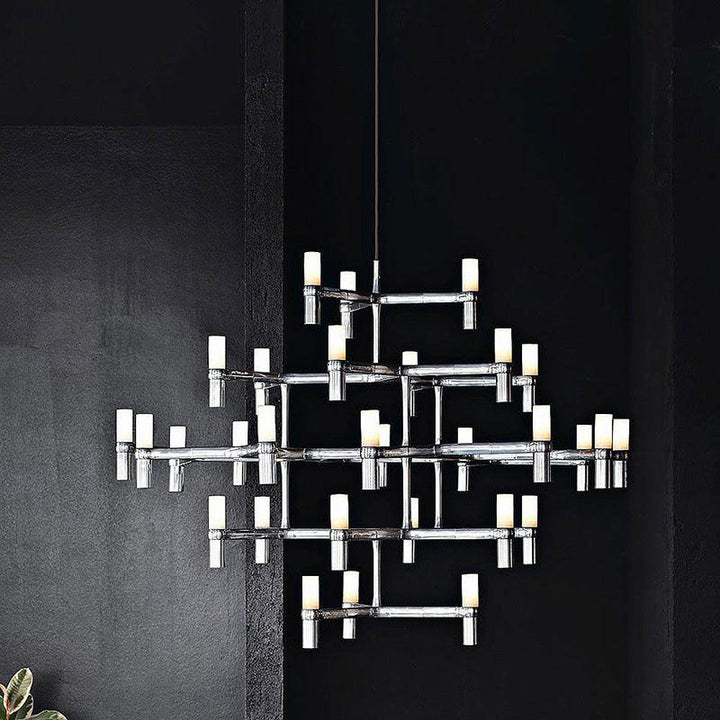 Italy Post-Modern Simple Multi-Layer Combination Chandelier Acmacp Black 1-Layer 8-head LED 