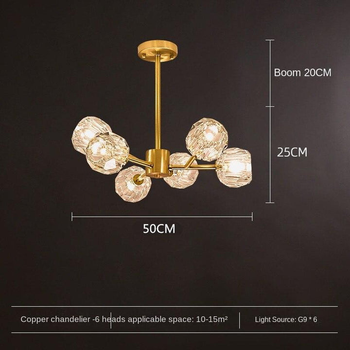 Magic Bean Molecular Copper Crystal Chandelier Acmacp 