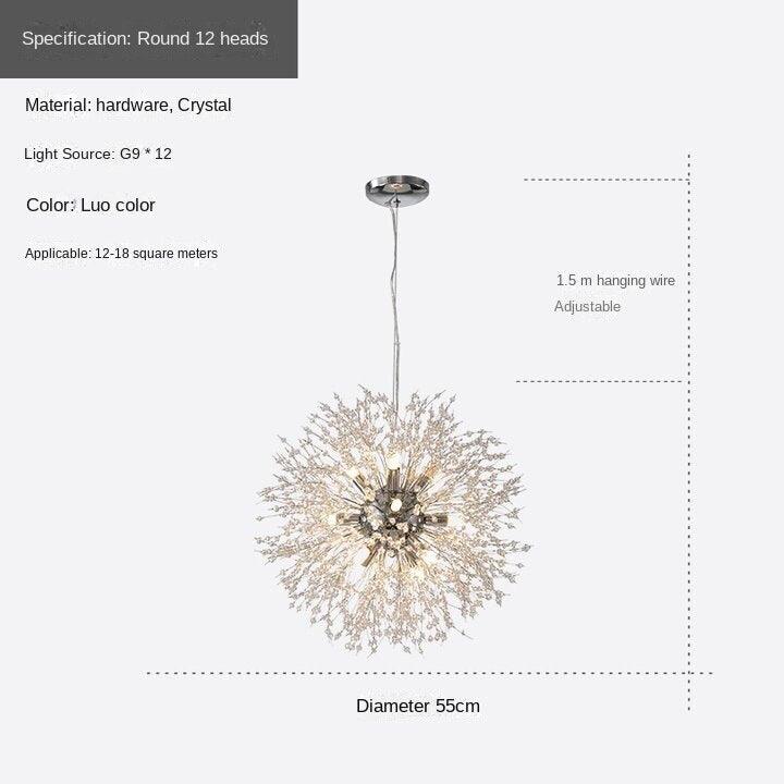 Nordic Modern Dandelion Chandelier Crystal Lamp Acmacp 