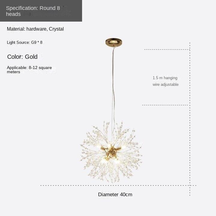 Nordic Modern Dandelion Chandelier Crystal Lamp Acmacp 