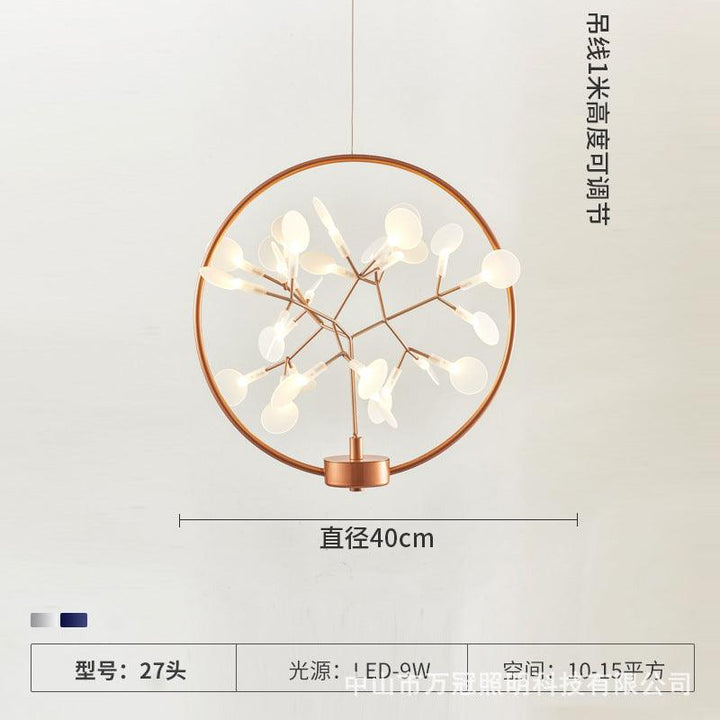 Nordic Simple Chandelier Firefly Dining-Room Lamp Acmacp Ring 27 head diameter 400mm Warm light basic 