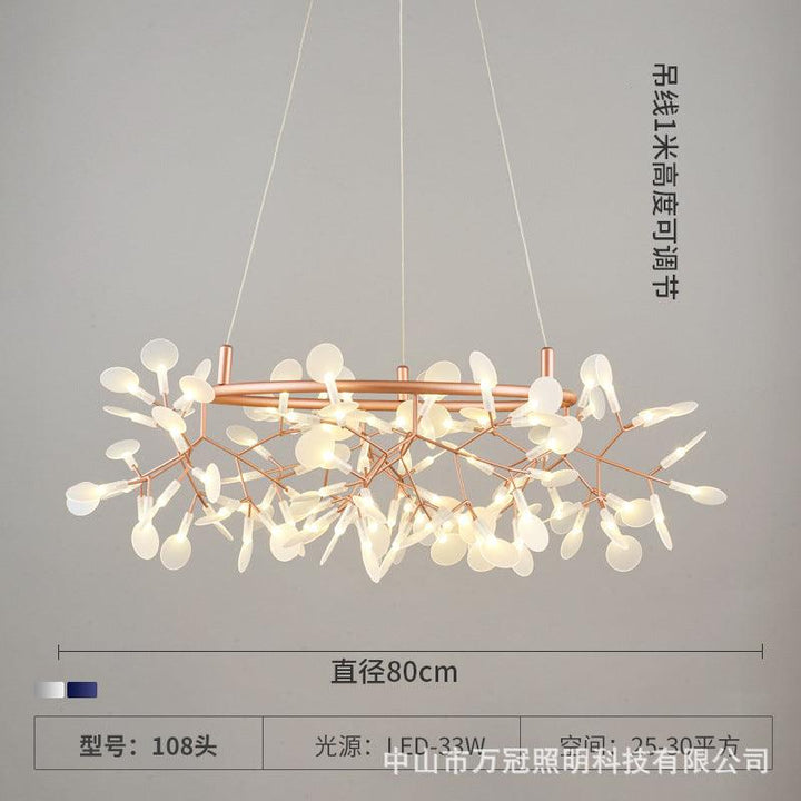 Nordic Simple Chandelier Firefly Dining-Room Lamp Acmacp Round 108 head diameter 800mm Warm light basic 