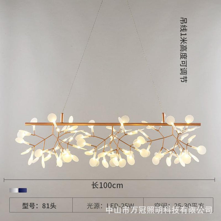 Nordic Simple Chandelier Firefly Dining-Room Lamp Acmacp Straight 81 head diameter 1000mm warm spotlight 